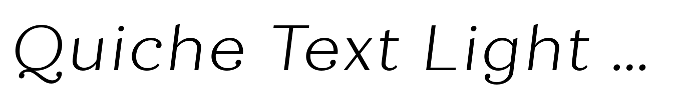 Quiche Text Light Italic